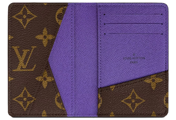 Louis Vuitton Brown Purple Monogram Macassar Canvas Logo Pocket