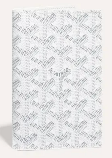 Authentic New Goyard Grenelle Passport Cover, White (Cardholder