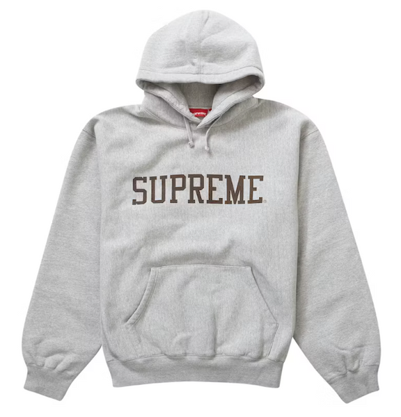 Supreme Varsity Hooded Sweatshirt Heather Grey Urban Necessities