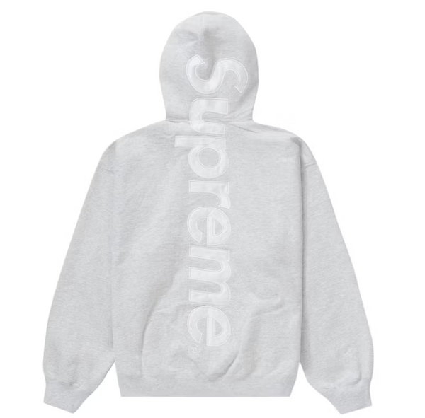 Supreme Satin Appliqué Hooded Sweatshirt (FW23) Ash Grey – Urban