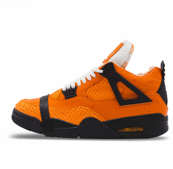 Orange jordan 4 best sale