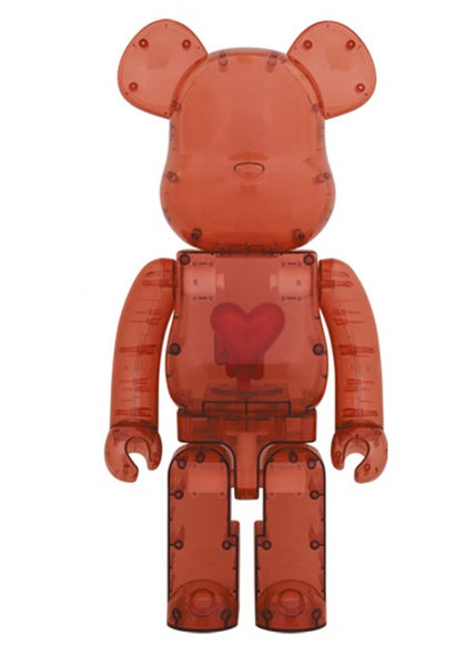 Bearbrick Emotionally Unavailable Clear Red Heart 1000% – Urban