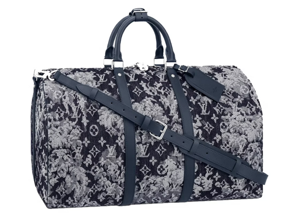 Louis Vuitton Keepall Bandouliere 50 Monogram Eclipse Grey LV Weekend  Travel Bag