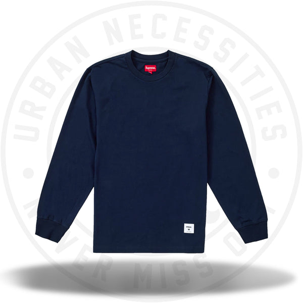 Supreme Trademark L/S Top Navy – Urban Necessities