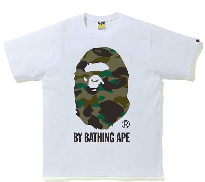 BAPE ABC Camo By Bathing Ape Tee White Green