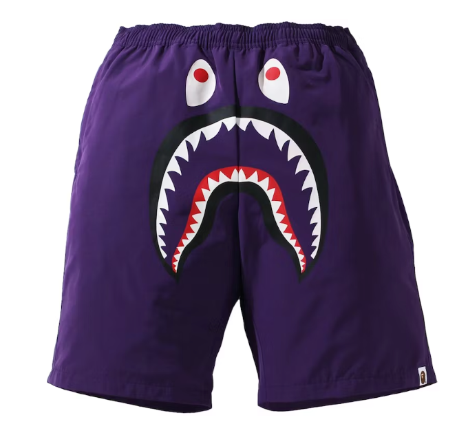 Purple bape top shark shorts
