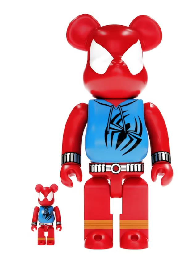 Bearbrick x Marvel Spider-Man Scarlet Spider 100% & 400% Set