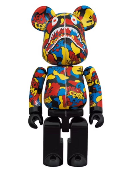 Bearbrick x BAPE Medicom Toy Camo Shark Chogokin 200%