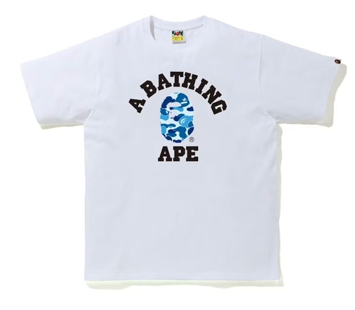 BAPE ABC Camo College Tee (SS20/SS23) White/Blue – Urban BAPE ABC Camo College Tee (SS20/SS23) White/Blue – Urban