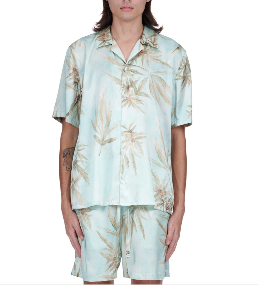 NAHMIAS - Hemp Leaves Silk S/S Button