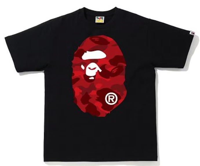 BAPE Color Camo Big Ape Head T-Shirt (SS20) Black/Red