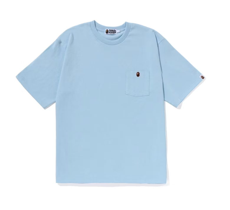 BAPE Ape Head One Point Relaxed Fit Pocket Tee (SS23) Sax