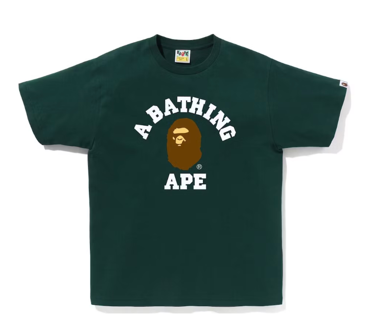 BAPE x atmos のクラシックデザインのCOLLEGE TEE BAPE x atmos のクラシックデザインのCOLLEGE TEE