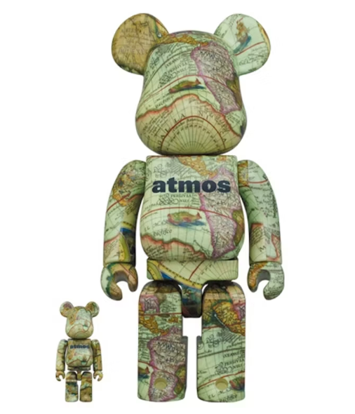 100% Authentic Bearbrick Atmos × Badmood 100% 400% Set | eBay