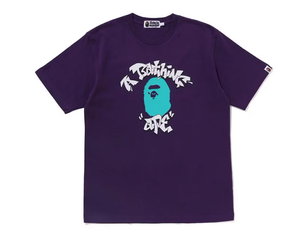 BAPE Graffiti College Tee Purple