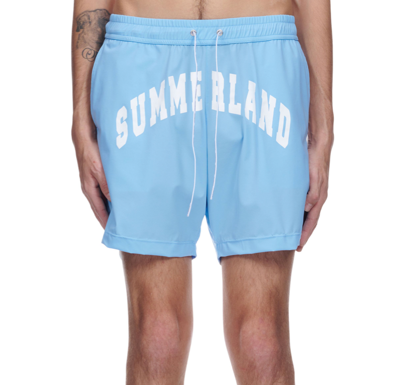 NAHMIAS Summerland Swim Trunks - Light Blue