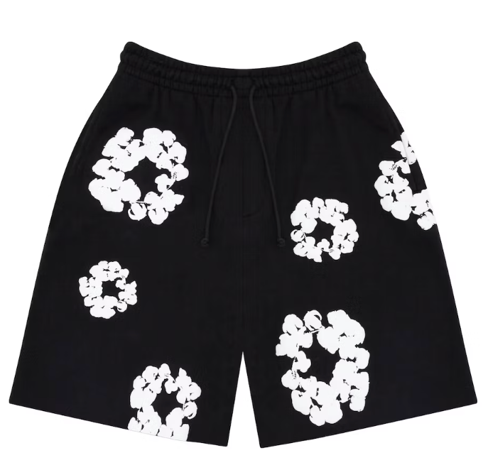 Denim Tears The Cotton Wreath Shorts Black