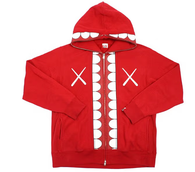 Kaws top bape hoodie