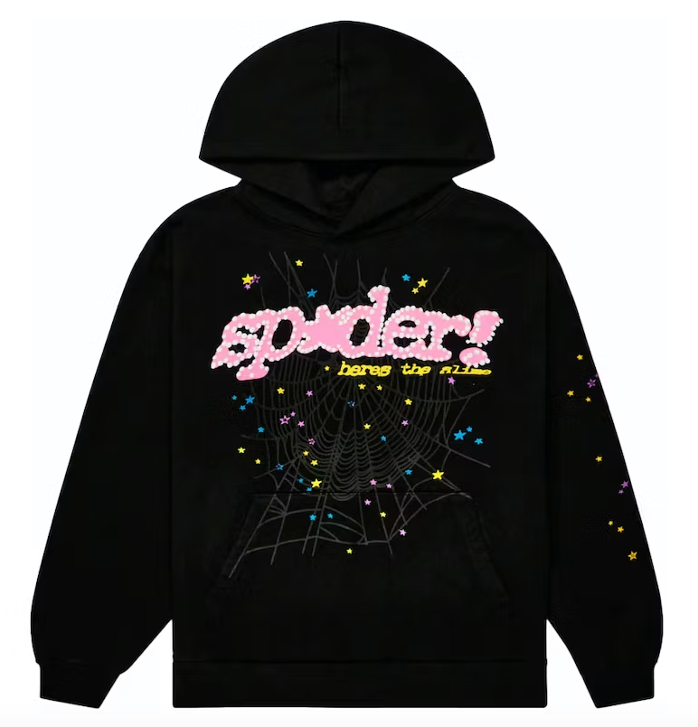 Sp5der P*NK V2 Hoodie Black