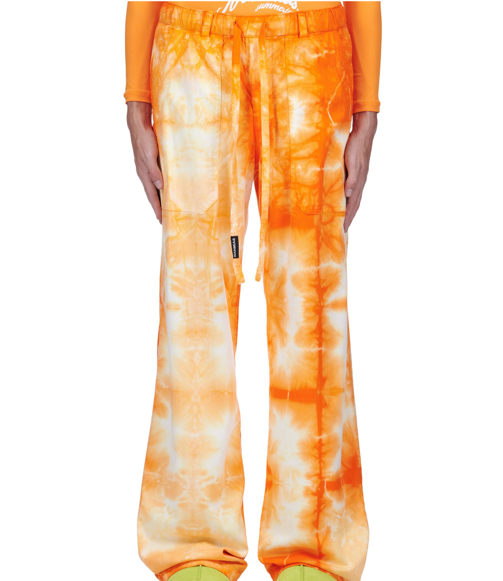 NAHMIAS - Tye Dye Baggy Trousers (orange)