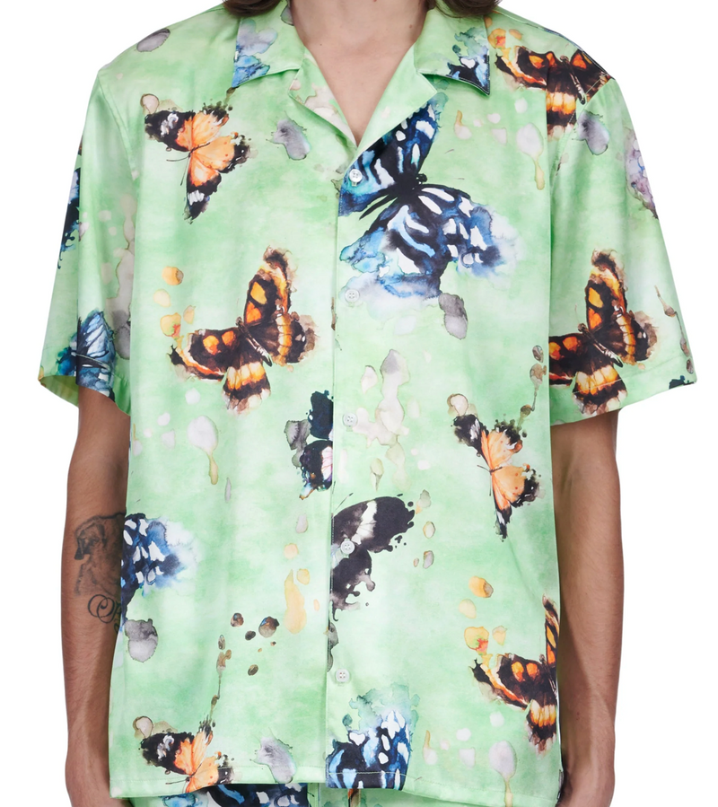 NAHMIAS - Butterfly Silk S/S Button Down