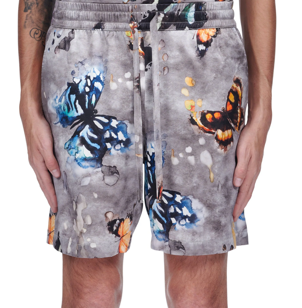 NAHMIAS - Butterfly Silk Shorts (grey)