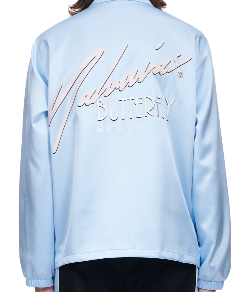 NAHMIAS - Butterfly Beach Silk Coach Jacket (light blue)