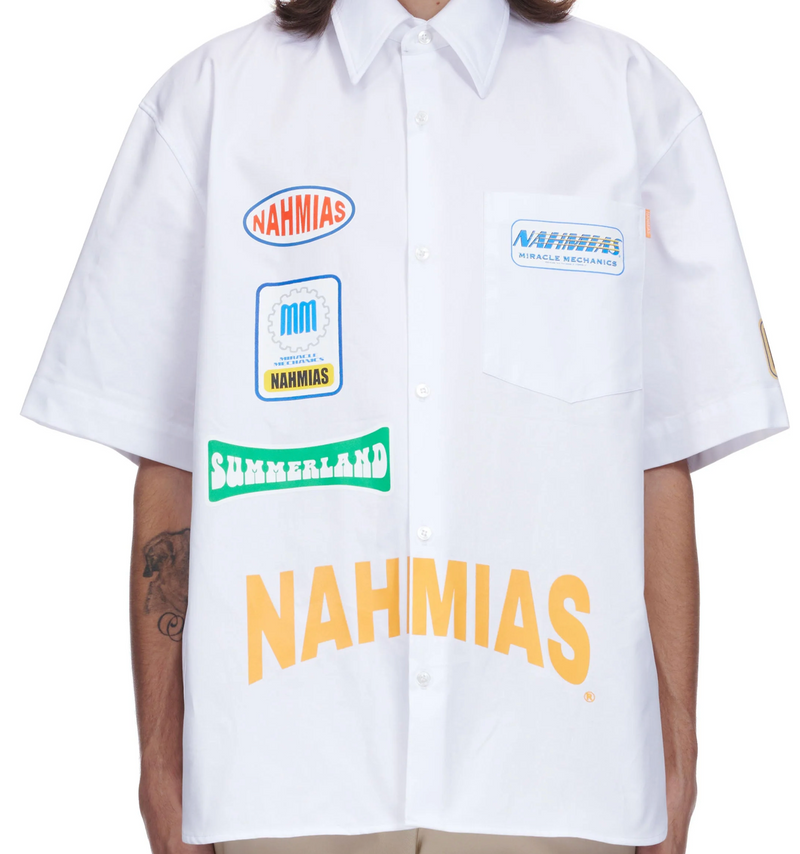 NAHMIAS - Surf Comp Button Up (white)