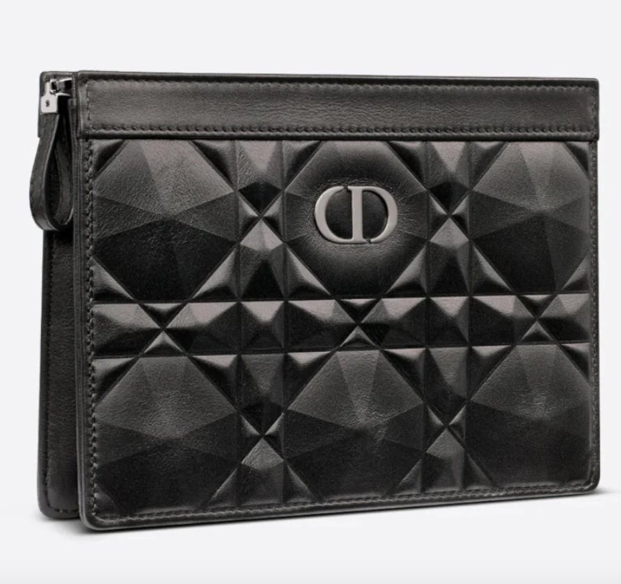 Dior Caro Zipped Pouch With Chain