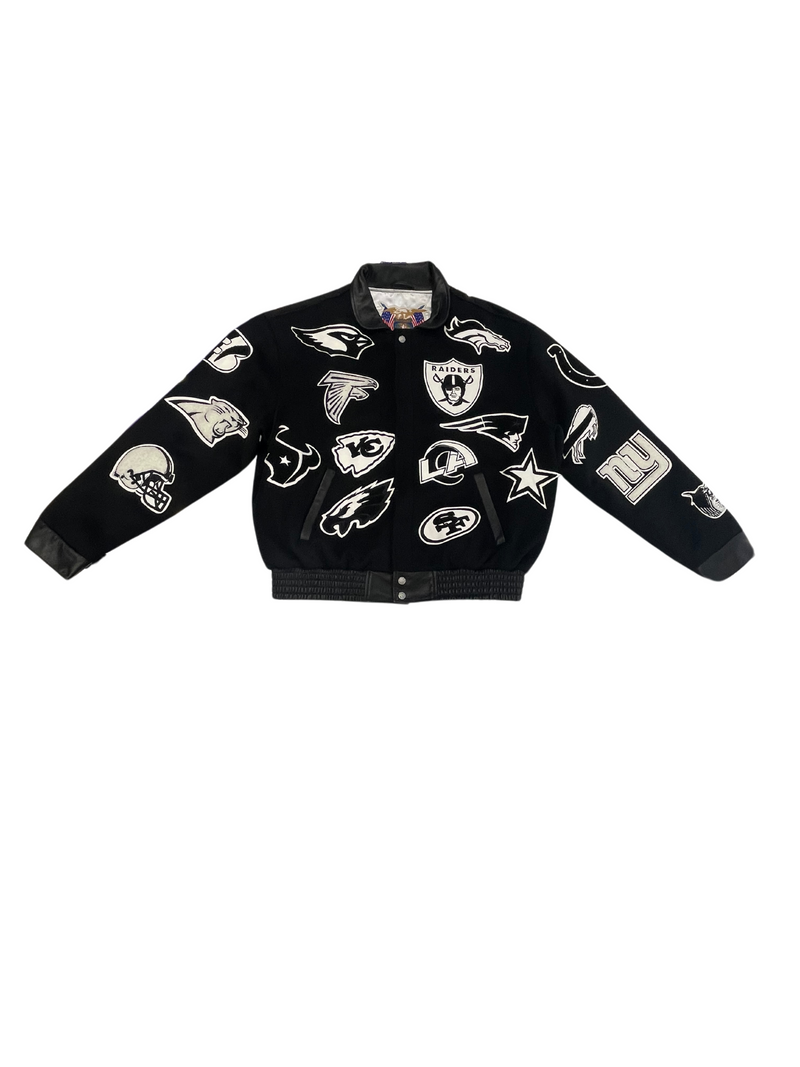 Jeff Hamilton - NFL Collage Wool Jacket - Black