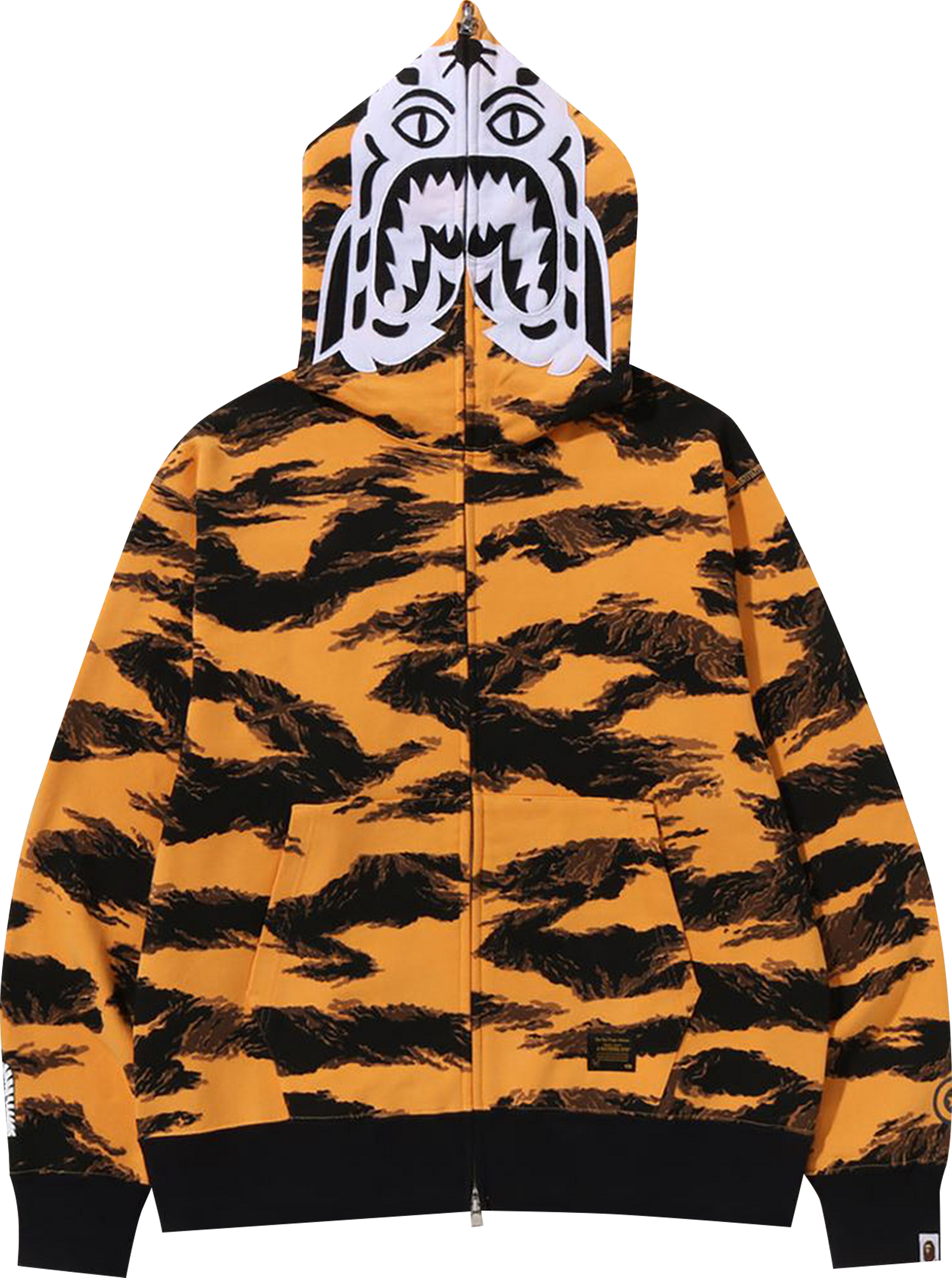 BAPE Tiger Camo Tiger Relaxed Fit Full Zip Hoodie Orange Urban Necessities