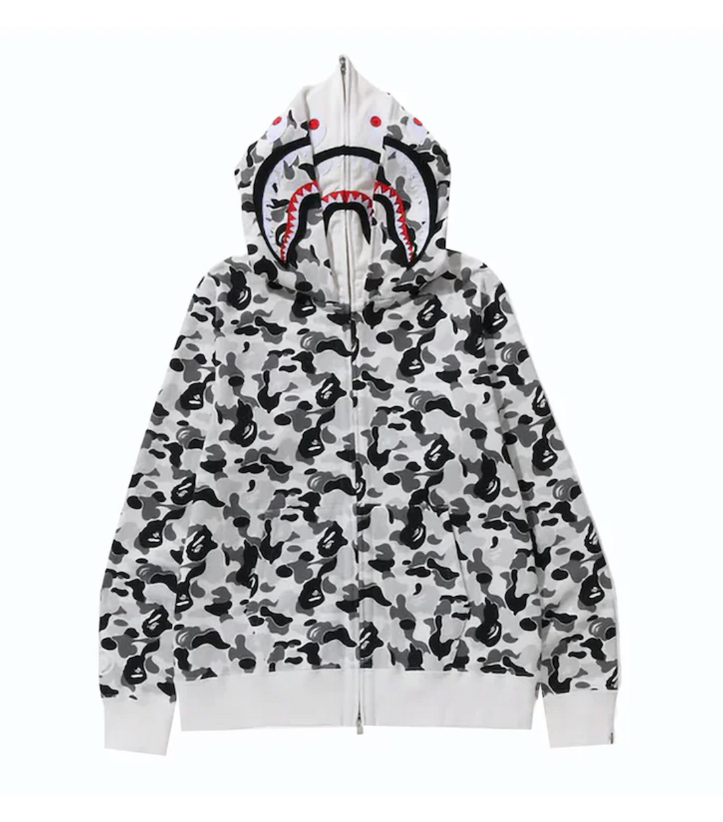 White camo bape hoodie sale