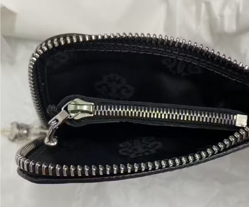 Chrome Hearts Tiny Zip Cross Patch Coin Purse Wallet