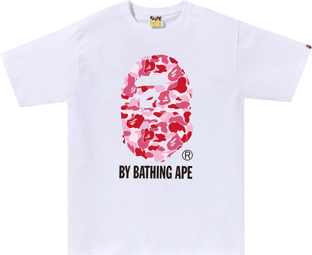 BAPE ABC Camo By Bathing Ape Tee 'White/Pink'