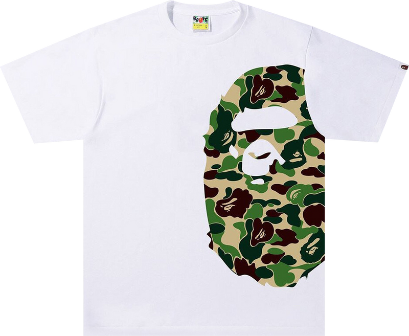 BAPE ABC Camo Side Big Ape Head Tee 'White/Green' – Ida-stepShops
