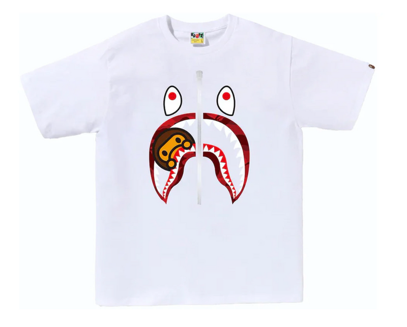 Bape shark shirt camo shop
