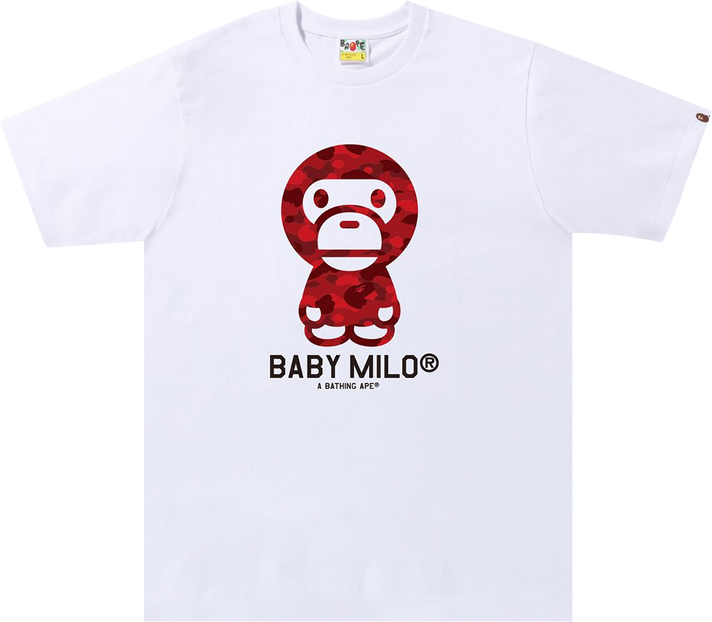 BAPE Logo Monogram Baby Milo Tee White Beige