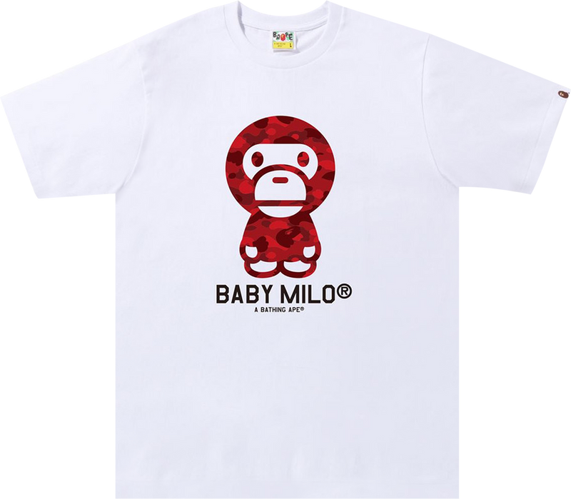 BAPE Color Camo Baby Milo Tee 'White/Red'