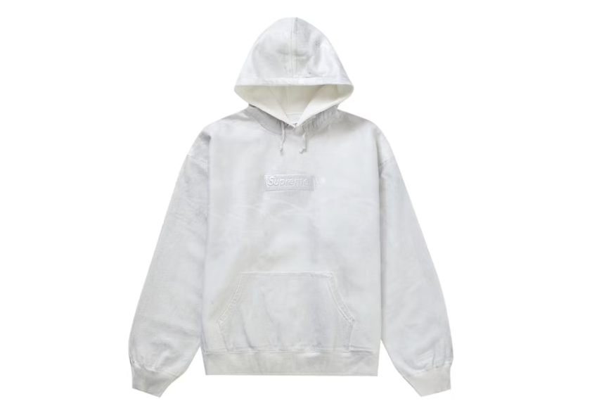 Supreme MM6 Maison Margiela Foil Box Logo Hooded Sweatshirt White