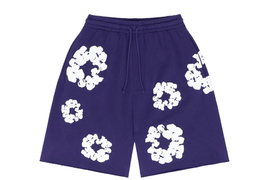 Denim Tears The Cotton Wreath Shorts Purple