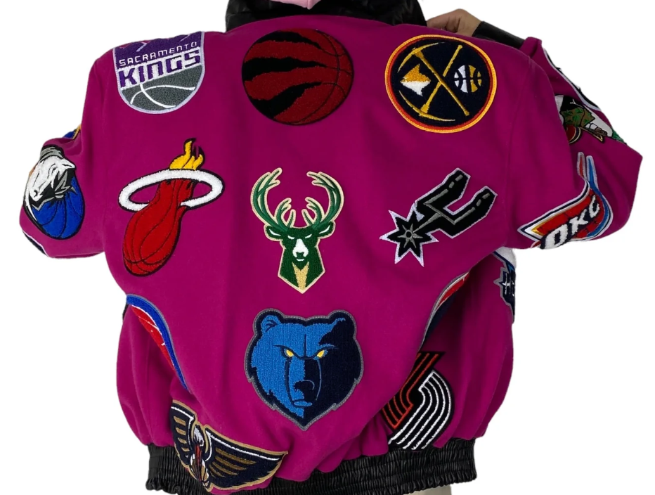 NBA COLLAGE WOOL FUCHSIA