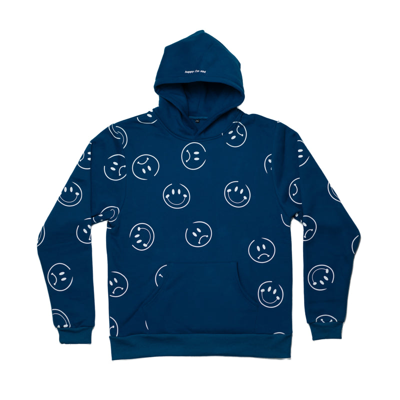 Happy I'm Sad - Mixed Emotions Hoodie (Blue)