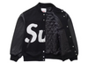 Supreme Big Logo Chenille Varsity Jacket Black