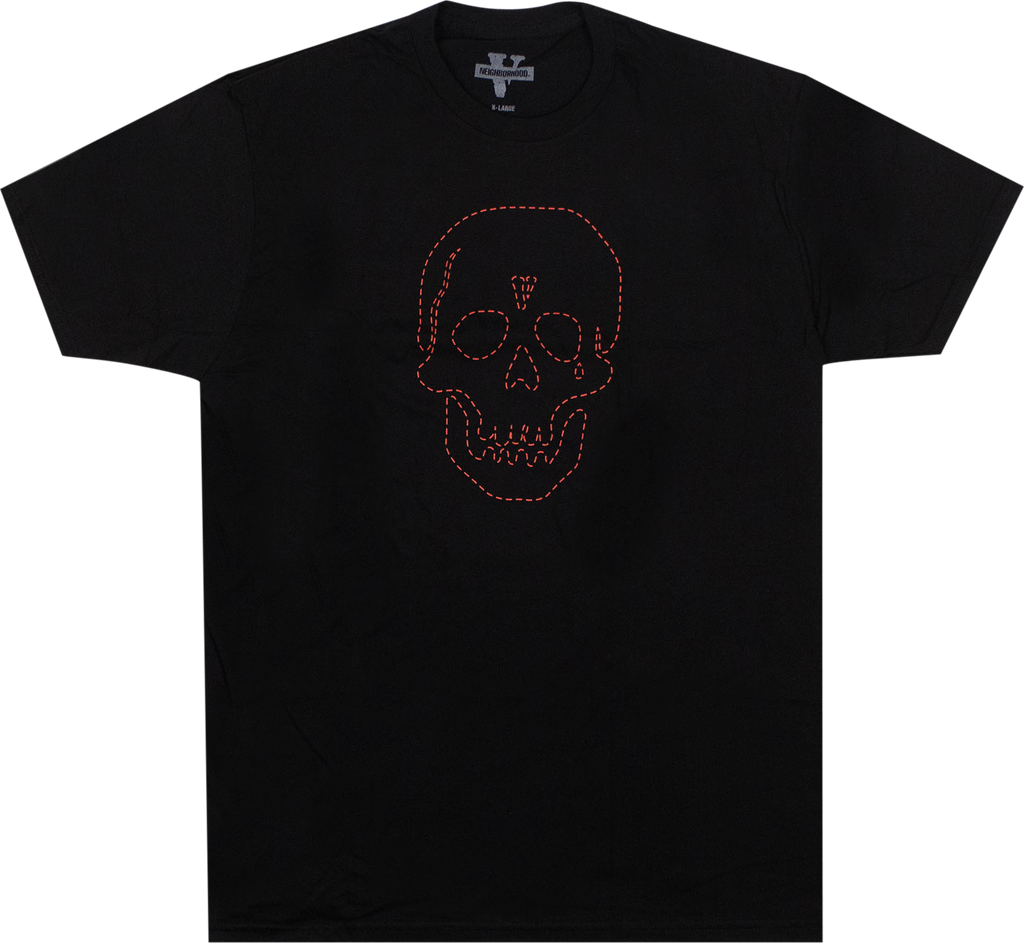 Vlone x Neighborhood Skull Short-Sleeve T-Shirt 'Black/Red'