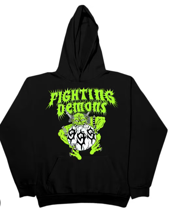 Juice Wrld x Vlone Fighting Demons Hoodie - Black