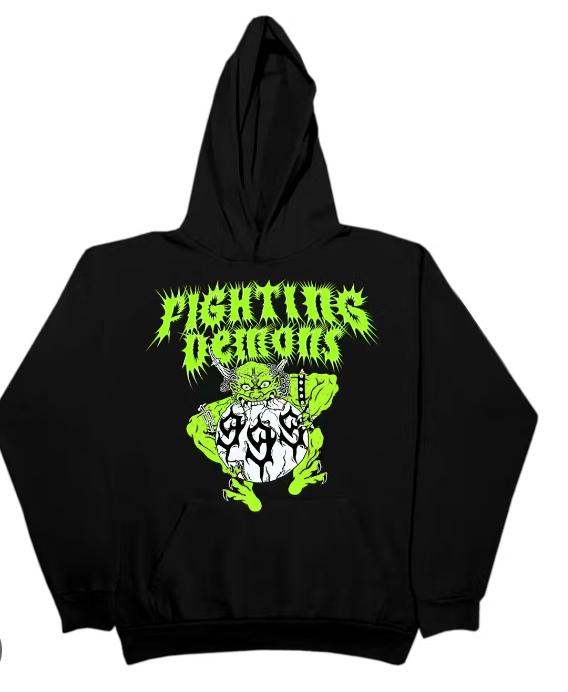 Juice Wrld x Vlone Fighting Demons Hoodie Black
