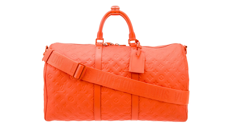 Louis Vuitton Monogram Taurillon Keepall 50 Orange