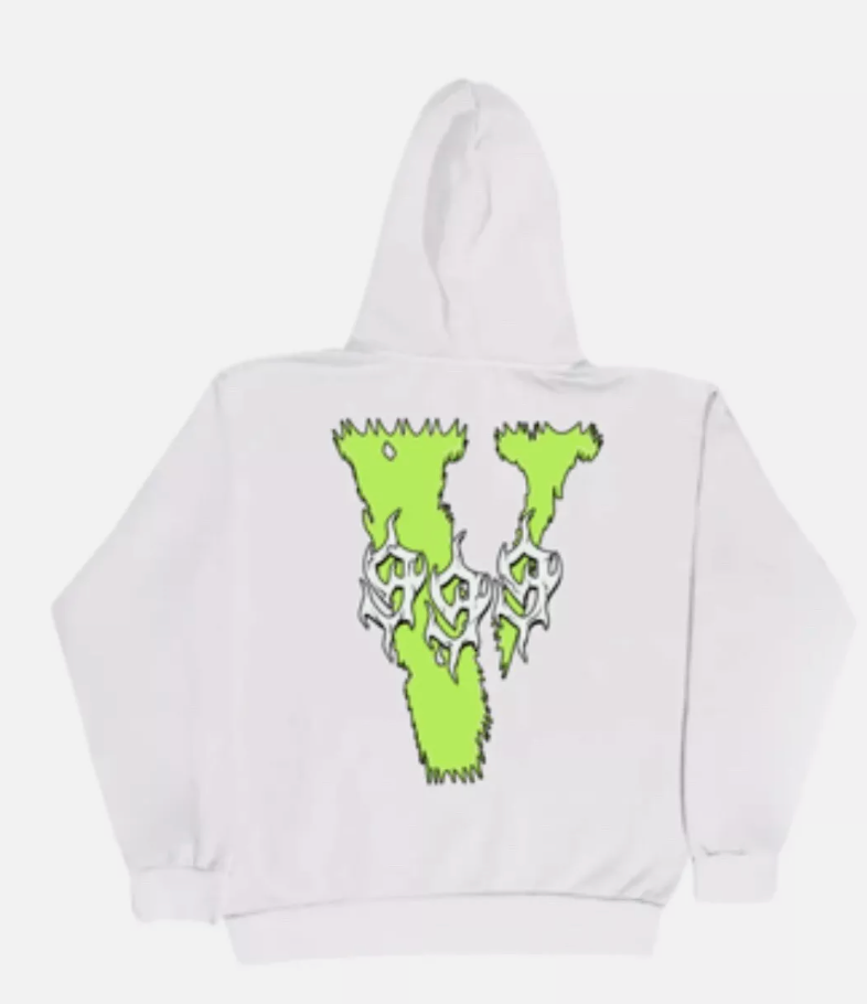 Juice Wrld x Vlone Fighting Demons Hoodie White