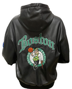 BOSTON CELTICS 1946 LIGHTWEIGHT VEGAN ZIP-UP HOODED JACKET Black