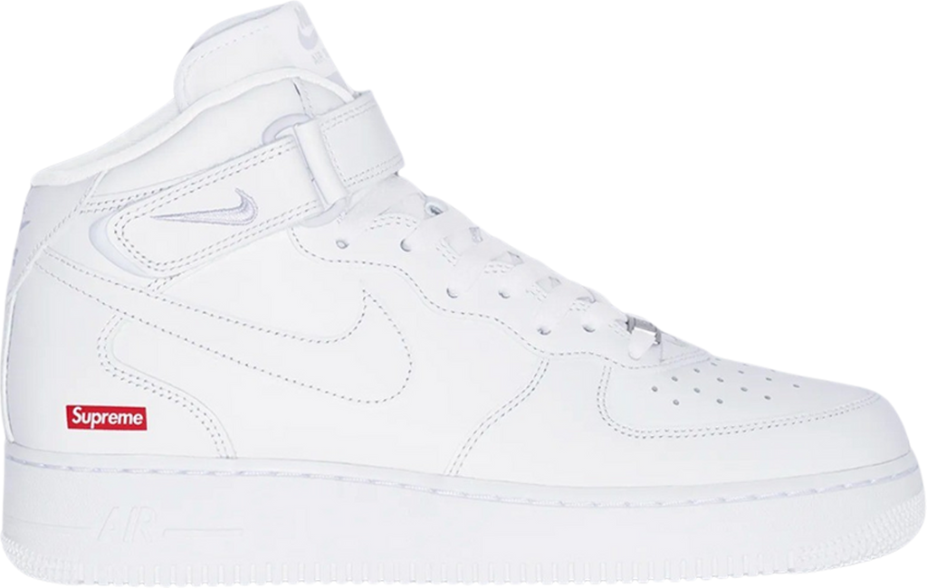 Supreme x Air Force 1 Mid 'Box Logo - Triple White' - FZ8784 100